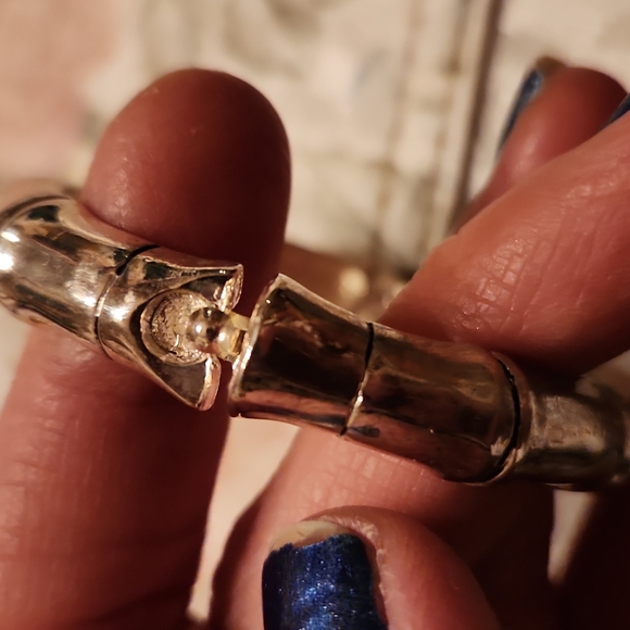 Silver and gold bangles rhinestones vintage - Picture 3 of 6